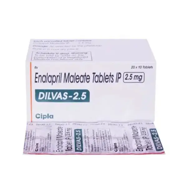Dilvas-2.5-mg-Tablet Dilvas 2.5 mg Tablet (Enalapril)