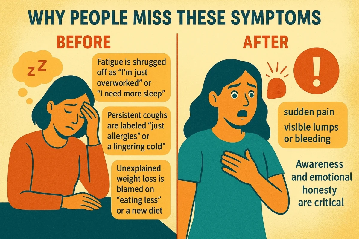 Dismiss early warning signs of cancer