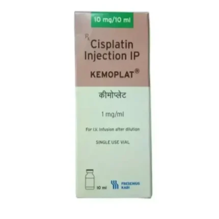 Kemoplat 10 mg Injection (Cisplatin) vial for cancer treatment