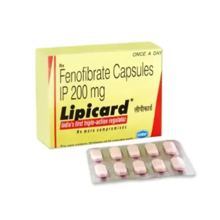 Lipicard 200 mg Tablet (Fenofibrate)