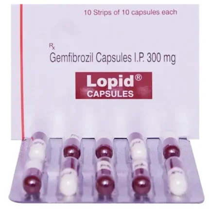 Lopid 300 mg Capsule (Gemfibrozil)