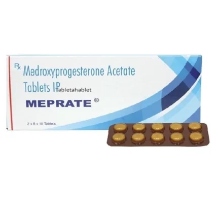Meprate 10 mg Tablet (Medroxyprogesterone) – Effective hormonal therapy for menstrual regulation and progesterone supplementation