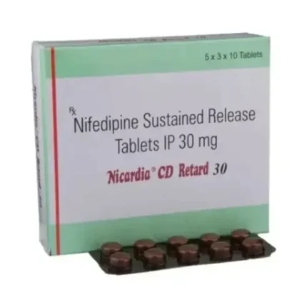 Nicardia CD Retard 30 mg Tablet (Nifedipine)