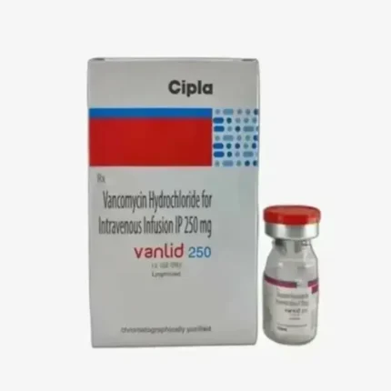 Vanlid 250 mg Injection (Vancomycin) vial