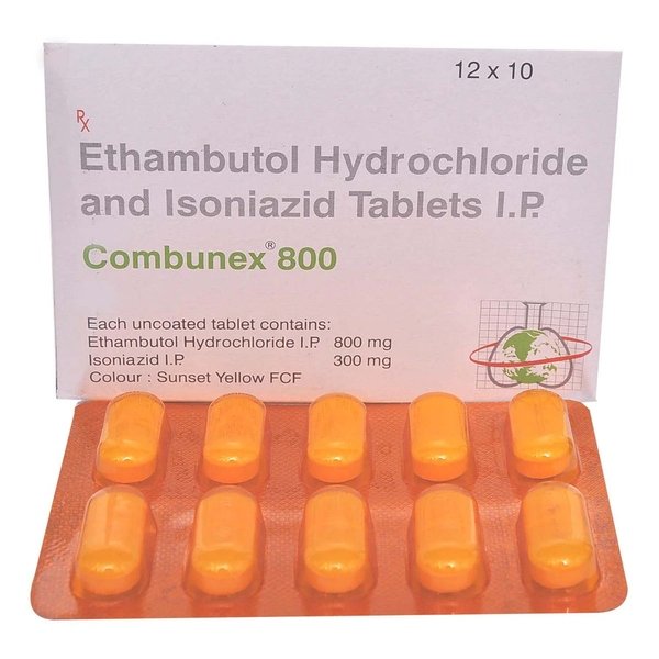 Combunex 800 Mg Tablets Combunex 800 Mg Tablets (Ethambutol/Isoniazid)